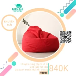 Ghế lười cao cấp hình giọt nước màu Đỏ GL126