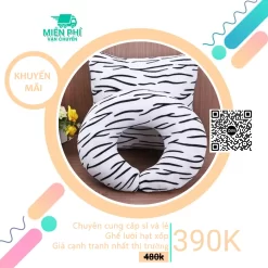 Trọn bộ gối tựa lưng và kê cổ ngựa vằn GTL01